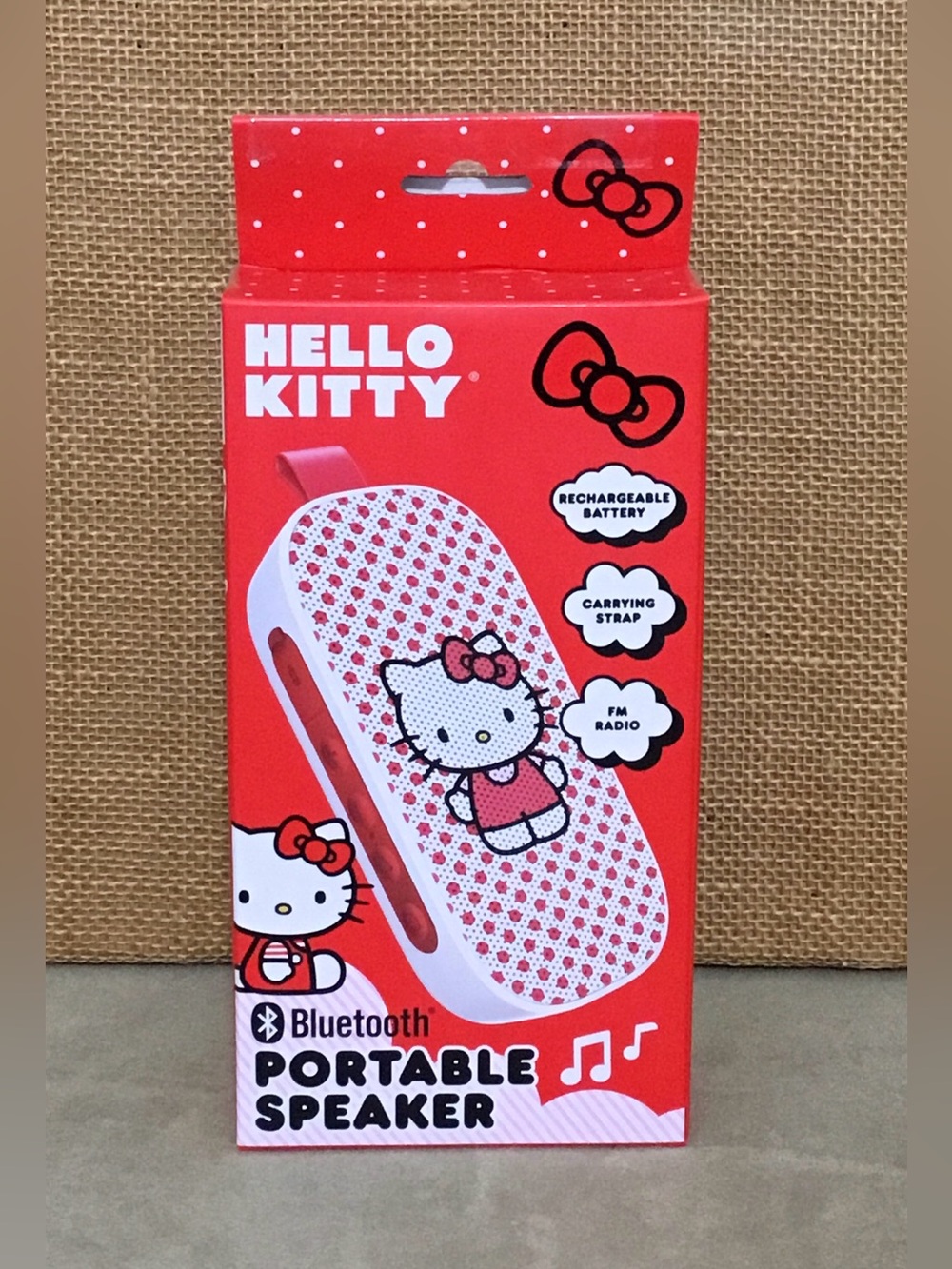 Hello Kitty Red and White Bluetooth Portable Speaker - B427
